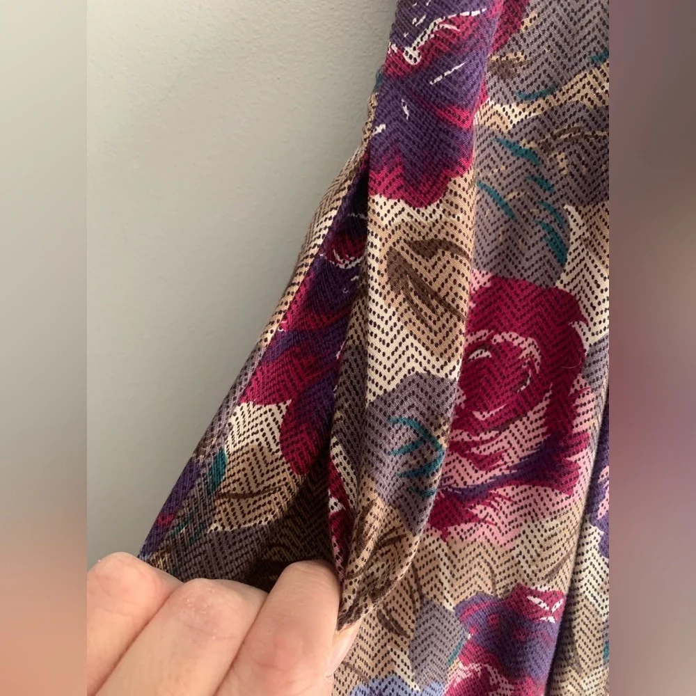 Womens Nilani VTG Floral Maxi Button Pleated Pockets  Cottage Feminine Skirt 10 - Picture 2 of 9